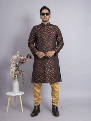 AMZIRA Self Design Sherwani