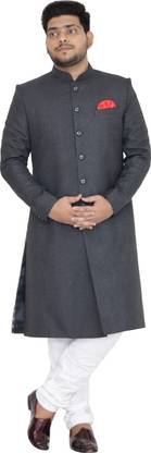 RAHMANCREATION Sherwani achkan Solid Sherwani