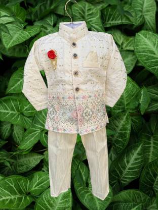 dealpakki baby boys sherwani Embroidered Sherwani