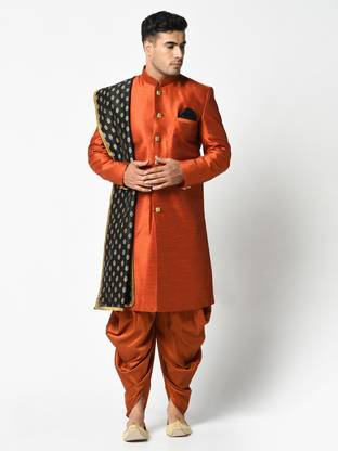 DEYANN Solid Sherwani