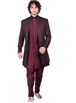 DIAMOND Double indo Western Solid Sherwani
