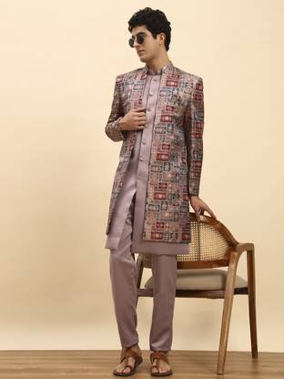 PRO ETHIC Wedding Style Printed Sherwani