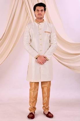 Desi Butik DBMS1002-XXL Solid Sherwani