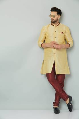 SAIFOO Solid Sherwani