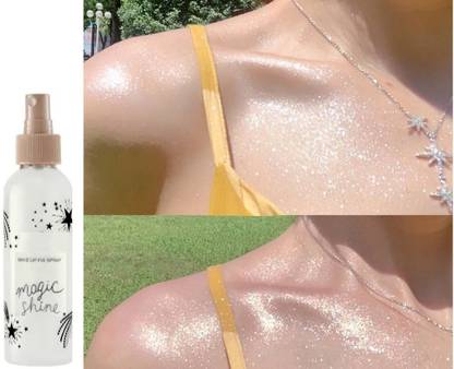 HUZURLU High Pigment Body Oil Bronzer illuminator Glitter Private Label Body Shimmer
