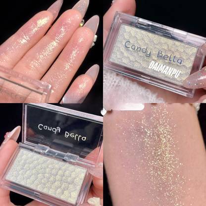 DAIMANPU Candybella FDA Approved Face and Body Shimmer Highlighter Cake, Pearly Mermaid