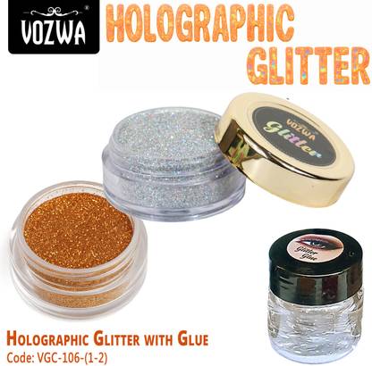 VOZWA Silver color holographic glitter eyeshadow