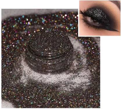Yuency 3D Finish Multi Purpose Soft Touch Black shimmery glitter POWDER