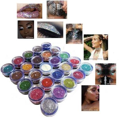Herrlich Festival Powder Craft Glitter for Arts Face Hair Body Nail
