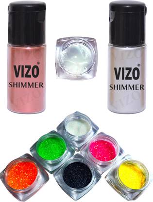 vizo Hi-gloss Holographic Shimmer, Glitter, Glitter Glue Makeup Combo for Women