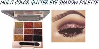 GABBU New 9 Glitter Eye Shadow Palette Shimmer Color Makeup Kit Smooth Eyeshadow
