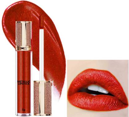 REIMICHI WATERPROOF AND SMUDGE PROOF Shimmery Matte Lipstick(matellic red)