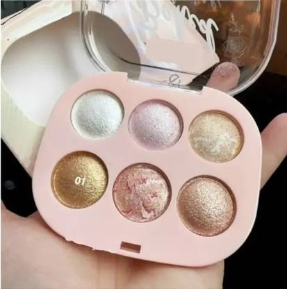 AFARAXIA Glow Baked Highlighter Palette Buildable - long-lasting shimmer Highlighter