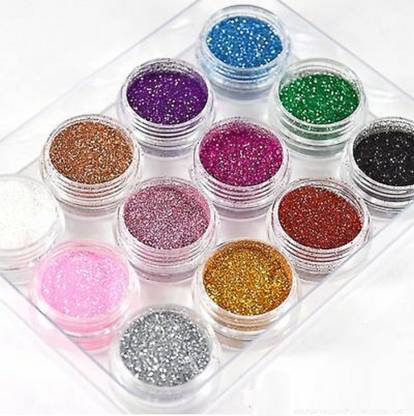 tanvi27 12 Color Loose Shimmer Multicolor Eye Shadow Glitter Powder Pigment Eye Makeup