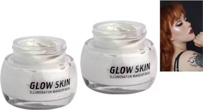 THTC Best Illumination Face White Highlighter & Glitter Creamy Set