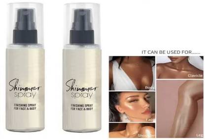 Luipui Liquid Shimmery Highlighter Spray For All Skin Tone (silver)-2