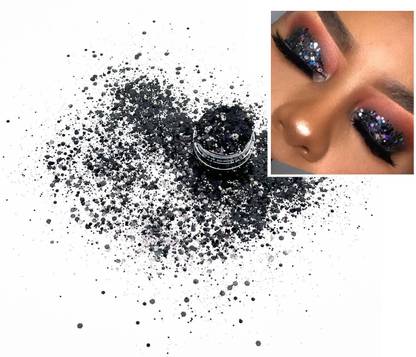 tanvi27 Best Multi Use Body , Nail , Face, Hair,Bold Black Loose Glitter for Crafts