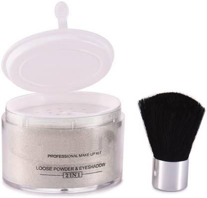 ADJD Make Up Face Brightener 2 in 1 Glitter Shimmer Loose Powder Silver Highlighter