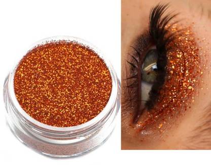 GULGLOW99 KOREAN ORANGE GLITTER 3D DUST POWDER EYESHADOW FOR HIGH PIGMENT