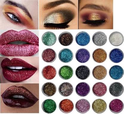 DARVING BEST 25 Multi color Glitter Pack of 25 Beautiful (Multicolor)