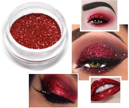 ADJD Sparkles Nail Art Glitter Powder Body Face Hair Glitter Red