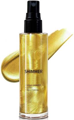 MYEONG Golden Face & Body Liquid Luminizer,Waterproof Moisturizing Light Shimmer Spary