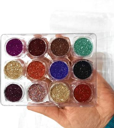 luzimaisa Eye Makeup Eyeshadow Glitter Loose Powder 12 Pcs