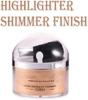 Emijun GOLD SHIMMER LOOSE POWDER FOR FACE MAKEUP 2IN1 HIGHLIGHTER