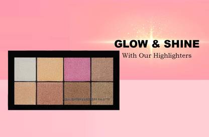 THTC Ultra Blendable & Long Lasting Highlighter 8 Colour Palette