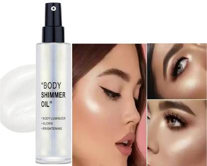 GFSU Makeup Shimmer Face Body Liquid Highlighter Spray /SILVER//