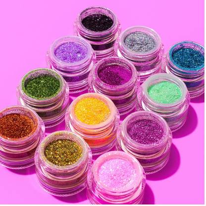 THTC 12 Pcs Eyeshadow for Girls | Loose Glitter | Fine Quality