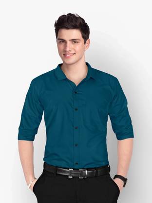 STONEBERG Men Solid Formal Dark Blue Shirt