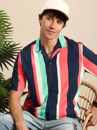 Mast & Harbour Men Striped Casual Multicolor Shirt