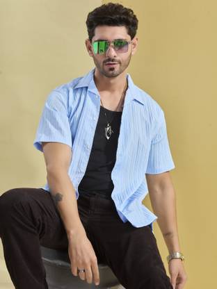 STONEBERG Men Regular Fit Self Design Spread Collar Casual Shirt