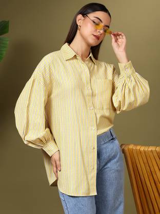 KOTTY Women Printed Casual Grey Shirt