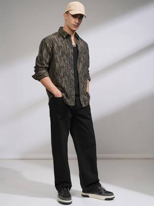 HIGHLANDER Men Self Design Casual Multicolor Shirt