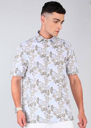 FLYING MACHINE Men Printed Casual Blue Shirt