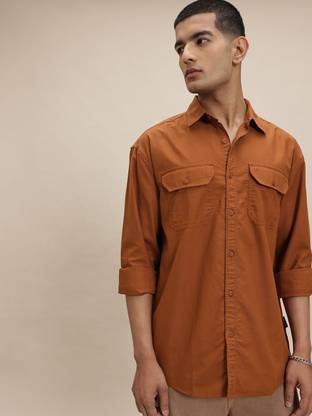 Roadster Men Solid Casual Red Shirt