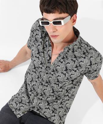 CAMPUS SUTRA Men Checkered Casual Grey Shirt