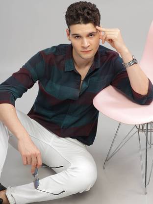 HERE&NOW Men Checkered Casual Multicolor Shirt