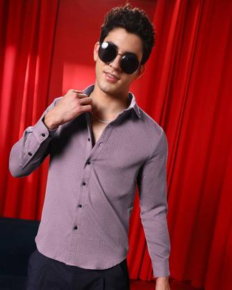 METRONAUT Men Solid Casual Dark Blue Shirt