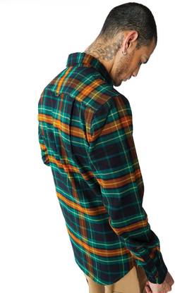 Bonkers Corner Men Checkered Casual Green Shirt