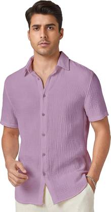 METRONAUT Men Solid Formal Purple Shirt