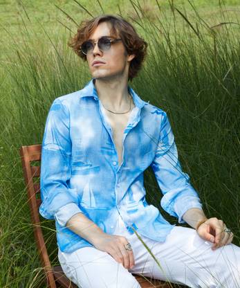 CAMPUS SUTRA Men Dyed/Ombre Casual Blue Shirt