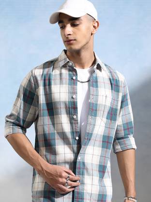 HIGHLANDER Men Checkered Casual Multicolor Shirt