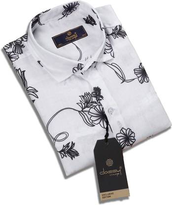 Women Printed Casual Black, White Shirt