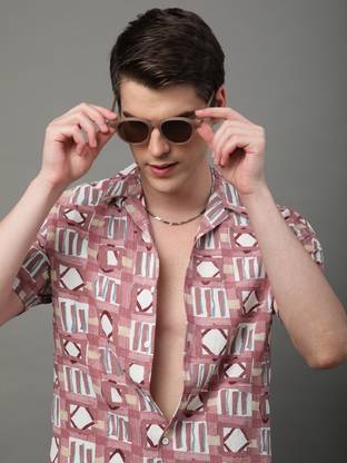 Voroxy Men Printed Casual Multicolor Shirt