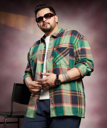 Instafab Plus Men Checkered Casual Multicolor Shirt