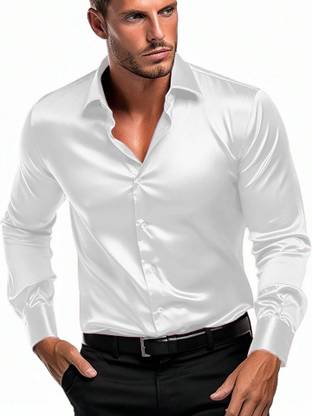 SOLSTICE Men Solid Formal White Shirt