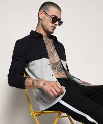 CAMPUS SUTRA Men Color Block Casual Multicolor Shirt